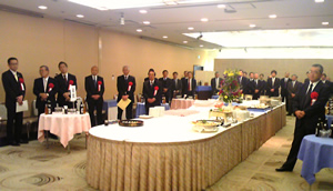 祝賀会会場（愛知県知事代理他60余名の参加にて盛大に開催されました）