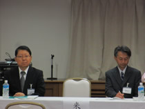 ご来賓は千葉県　市原祐二　班長と（右）工業会　平野昭　専務理事（左）
