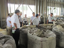 発酵混合飼料工場を視察